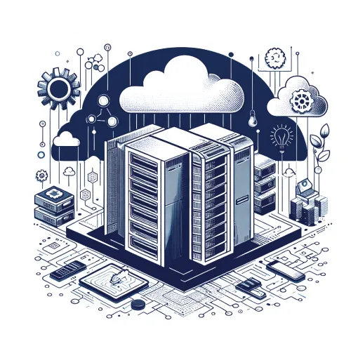 Cloud computing server depiction